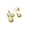 925 Sterling Silver Gold Plated imitation Pearls Set