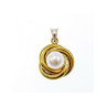 925 Sterling Silver Gold Plated imitation Pearls Set