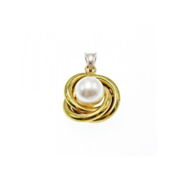 925 Sterling Silver Gold Plated imitation Pearls Set