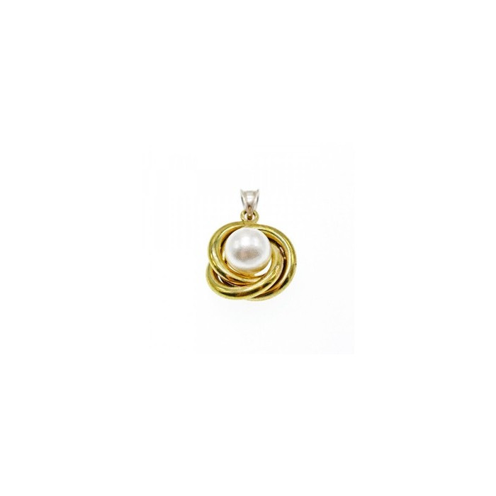 925 Sterling Silver Gold Plated imitation Pearls Set