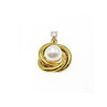 925 Sterling Silver Gold Plated imitation Pearls Set