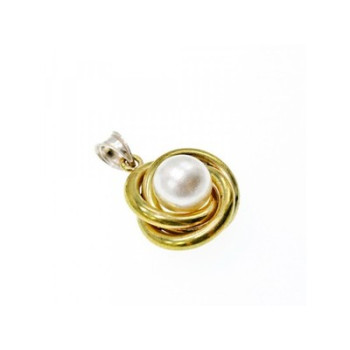 925 Sterling Silver Gold Plated imitation Pearls Set