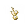 925 Sterling Silver Gold Plated imitation Pearls Set