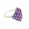 925 Sterling Silver Purple Tourmaline Ring Size 9.5