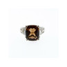 925 Sterling Silver Hessonite Ring Size 6