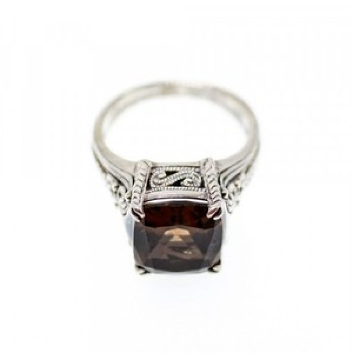 925 Sterling Silver Hessonite Ring Size 6