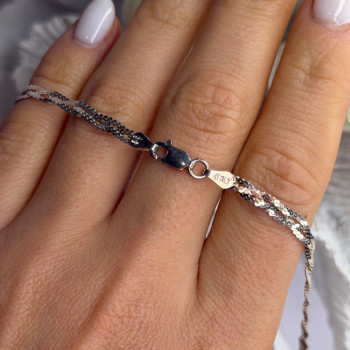 Elegant Italy Milor 925 Sterling Silver Necklace Chain Length 20 in