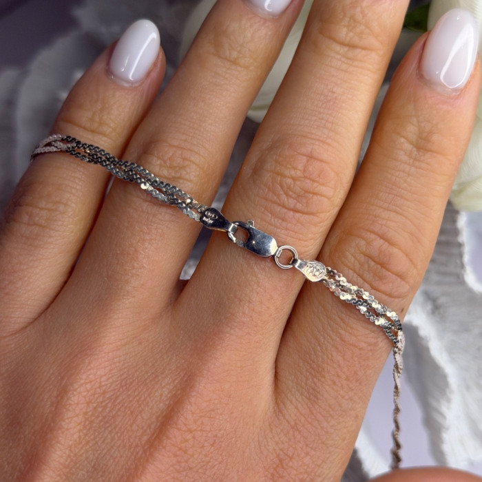 Elegant Italy Milor 925 Sterling Silver Necklace Chain Length 20 in
