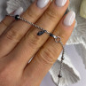 Beautiful 925 Sterling Silver Hematite Necklace Length 32 in