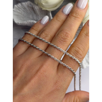 Elegant Italy 925 Sterling Silver Chain Necklace Length 24 in