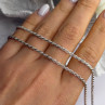 Elegant Italy 925 Sterling Silver Chain Necklace Length 24 in
