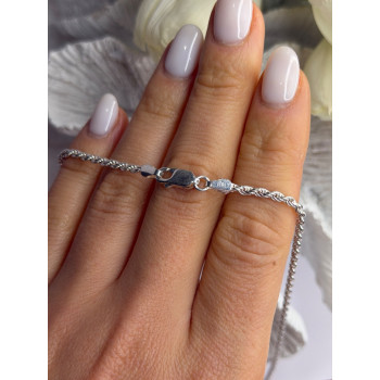 Elegant Italy 925 Sterling Silver Chain Necklace Length 24 in