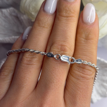 Elegant Italy 925 Sterling Silver Chain Necklace Length 24 in