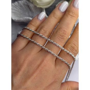 Elegant Italy 925 Sterling Silver Chain Necklace Length 24 in