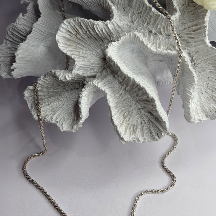 Elegant Italy 925 Sterling Silver Chain Necklace Length 24 in