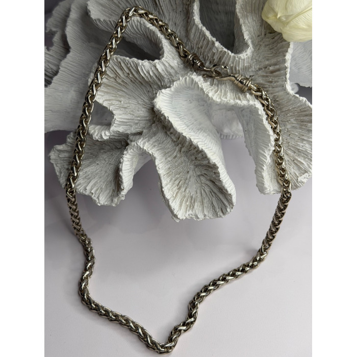 Vintage 925 Sterling Silver Chain Necklace S-Clasp Length 18 in