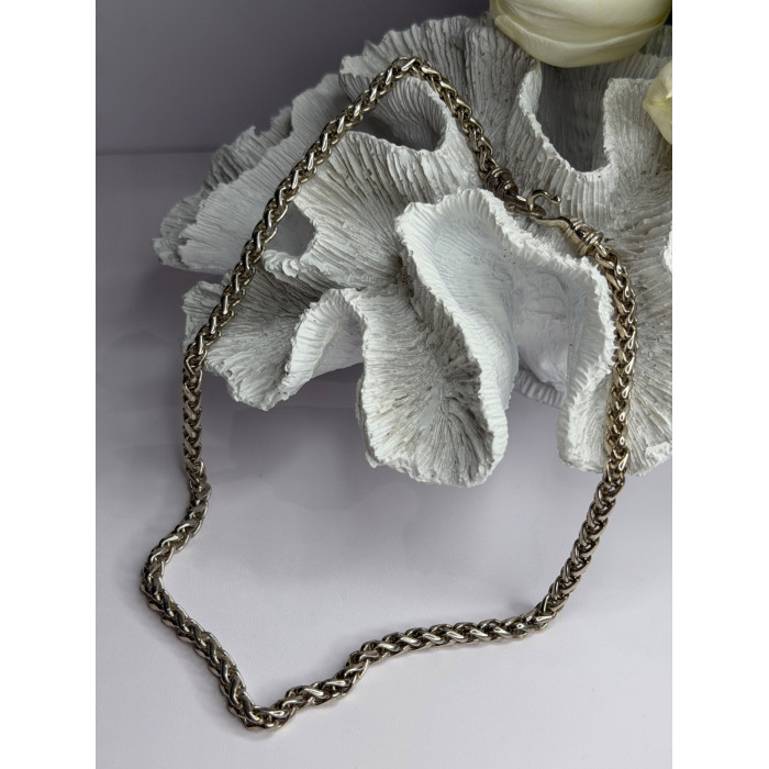 Vintage 925 Sterling Silver Chain Necklace S-Clasp Length 18 in