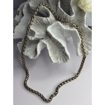 Vintage 925 Sterling Silver Chain Necklace S-Clasp Length 18 in