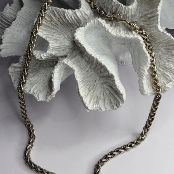 Vintage 925 Sterling Silver Chain Necklace S-Clasp Length 18 in