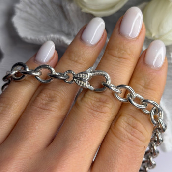 Vintage Judith Ripka 925 Sterling Silver Chain Necklace