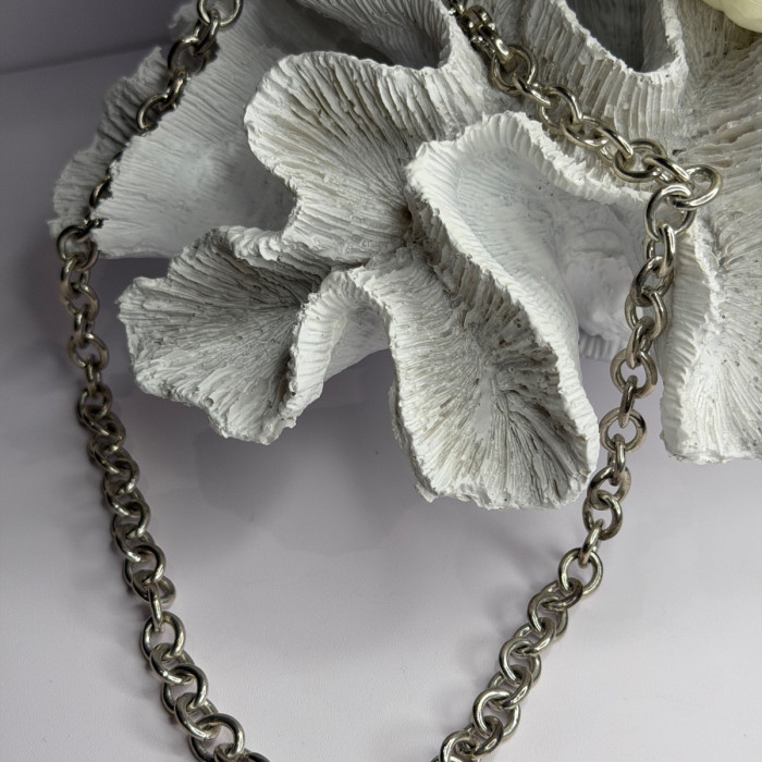 Vintage Judith Ripka 925 Sterling Silver Chain Necklace