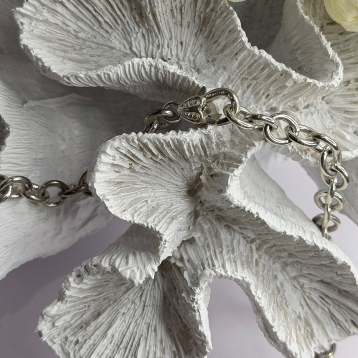 Vintage Judith Ripka 925 Sterling Silver Chain Necklace