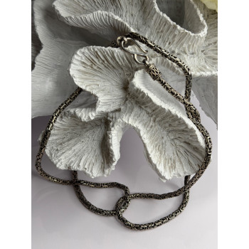 Vintage Indonesia BA 925 Sterling Silver Chain Necklace