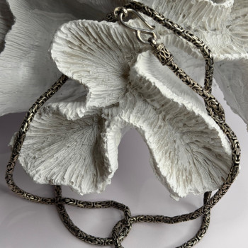 Vintage Indonesia BA 925 Sterling Silver Chain Necklace