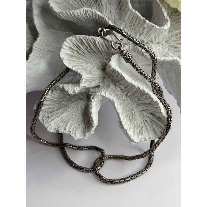 Vintage Indonesia BA 925 Sterling Silver Chain Necklace