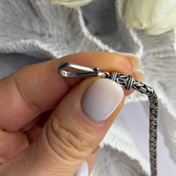 Vintage Indonesia BA 925 Sterling Silver Chain Necklace