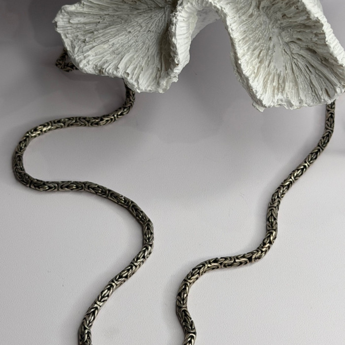 Vintage Indonesia BA 925 Sterling Silver Chain Necklace