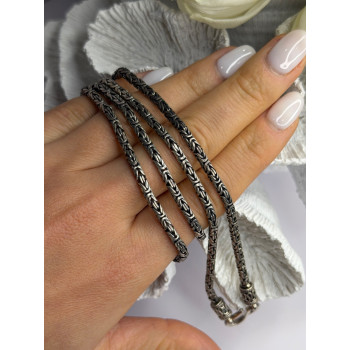 Vintage Indonesia BA 925 Sterling Silver Chain Necklace