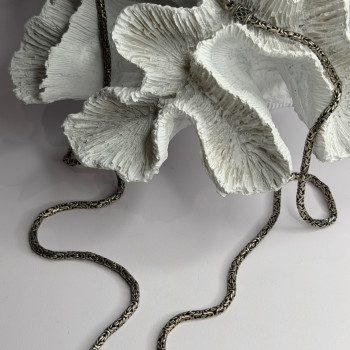 Vintage Indonesia BA 925 Sterling Silver Chain Necklace