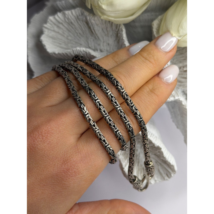 Vintage Indonesia BA 925 Sterling Silver Chain Necklace