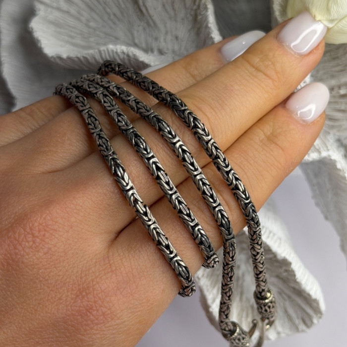 Vintage Indonesia BA 925 Sterling Silver Chain Necklace