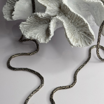Vintage Indonesia BA 925 Sterling Silver Chain Necklace