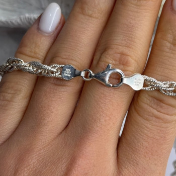 Beautiful Italy Milor 925 Sterling Silver Chain Necklace Length 20 in