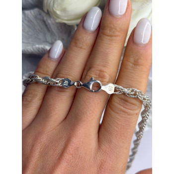 Beautiful Italy Milor 925 Sterling Silver Chain Necklace Length 20 in