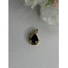 10K YELLOW GOLD BLACK SAPPHIRE & DIAMONDS PENDANT LENGTH 0.60 INCH