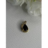 10K YELLOW GOLD BLACK SAPPHIRE & DIAMONDS PENDANT LENGTH 0.60 INCH