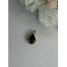 10K YELLOW GOLD BLACK SAPPHIRE & DIAMONDS PENDANT LENGTH 0.60 INCH