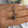 Vintage 925 Sterling Silver Scrip Letter G Necklace Length 16 in