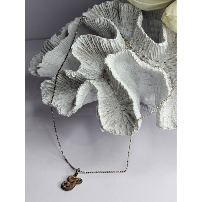 Vintage 925 Sterling Silver Scrip Letter G Necklace Length 16 in