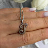 Vintage 925 Sterling Silver Scrip Letter G Necklace Length 16 in