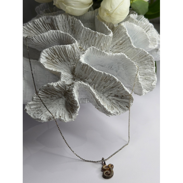 Vintage 925 Sterling Silver Scrip Letter G Necklace Length 16 in