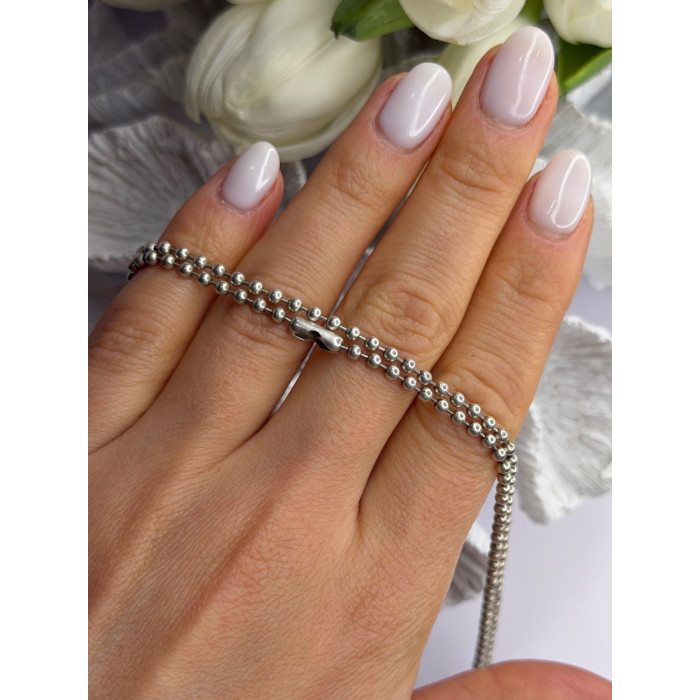 Arrack Lilly 925 Sterling Silver Peridot 2 Chain Necklace