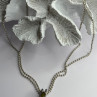Arrack Lilly 925 Sterling Silver Peridot 2 Chain Necklace