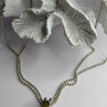 Arrack Lilly 925 Sterling Silver Peridot 2 Chain Necklace