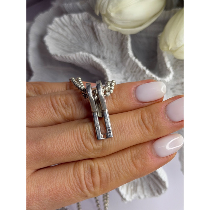 Arrack Lilly 925 Sterling Silver Peridot 2 Chain Necklace