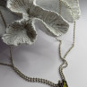 Arrack Lilly 925 Sterling Silver Peridot 2 Chain Necklace